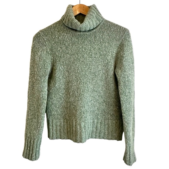 L.L. Bean Sweaters - LL Bean Light Green Wool Blend  Turtle Neck Sweater Size Small